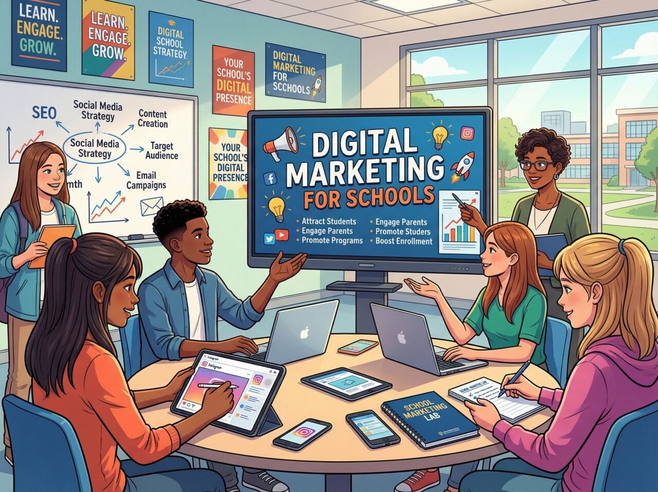 digital marketing for school